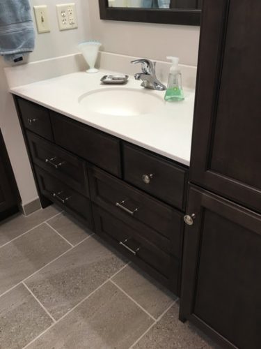 bathroom vanity from side