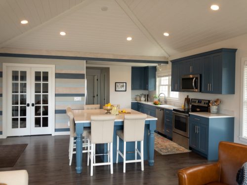 nautical cottage kitchen wide angle