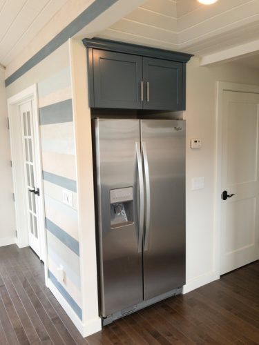 nautical cottage fridge built-in