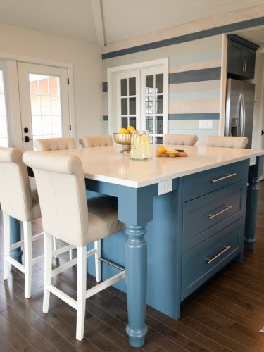 nautical cottage kitchen island